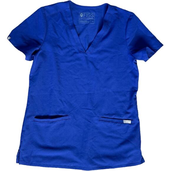 NWOT Figs Deep Royal Blue Casma Scrub Top Women’s XS, 2 Available! - Picture 1 of 5